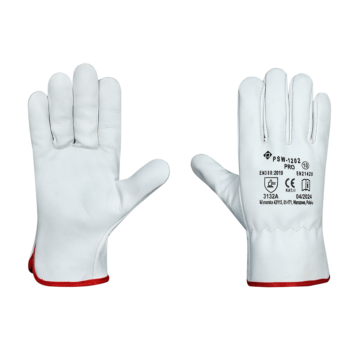 PSW-1202 Pro Rękawice Całoskórzane